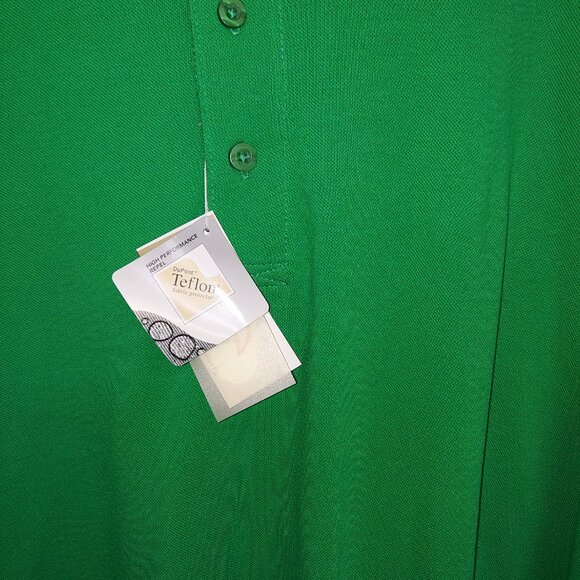 BIG MENS FEATHERLITE GREEN POLO STYLE SHIRT - NWT - Picture 2 of 5